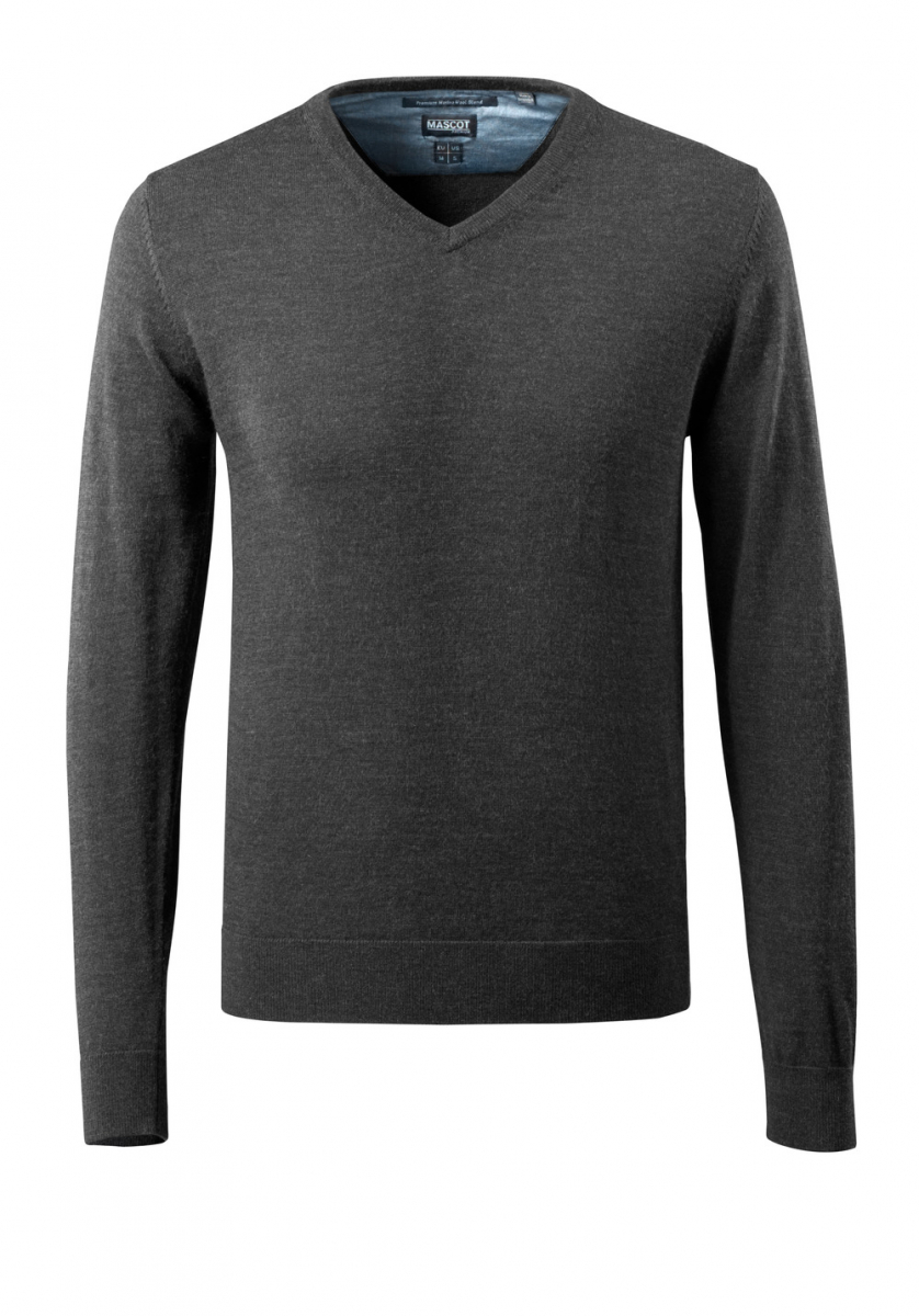 MASCOT-Workwear, Kälteschutz, Strickpullover, 240 g/m², dunkelanthrazit/hellgrau-meliert