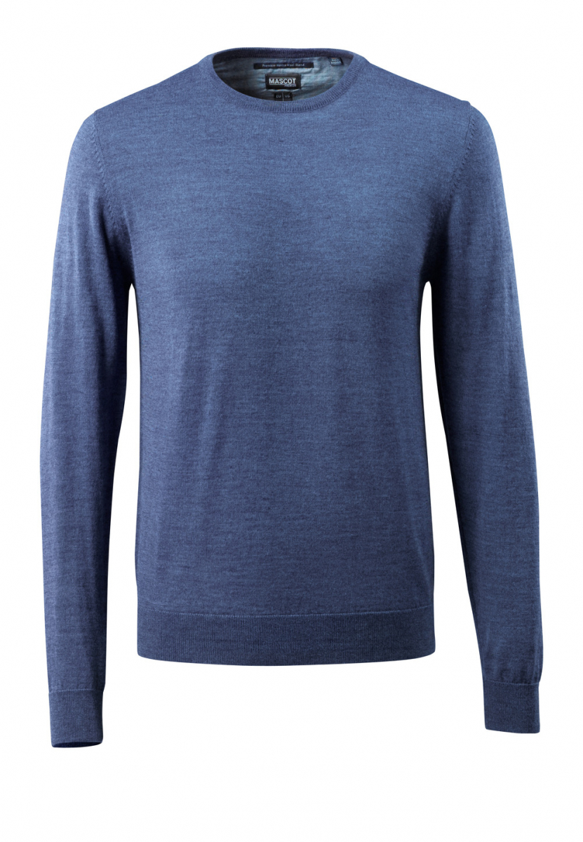 MASCOT-Workwear, Klteschutz, Strickpullover, 240 g/m, blau-meliert