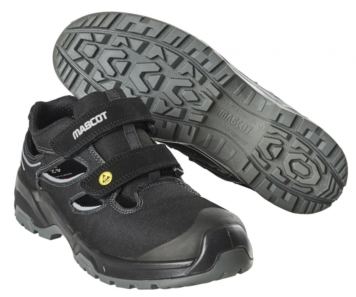 MASCOT-Sicherheitssandalen S1P, FOOTWEAR FLEX, schwarz/silber