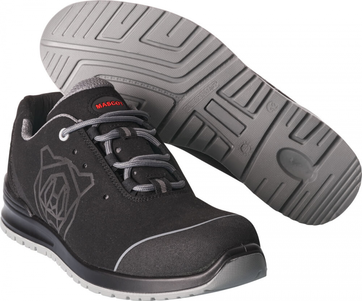 MASCOT-Sicherheitshalbschuhe, S1P, FOOTWEAR, schwarz/hellgrau