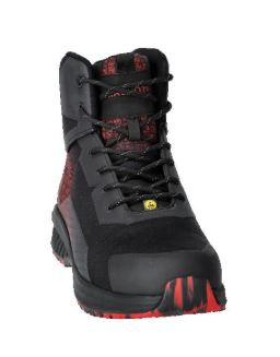 Sicherheitsstiefel S3S, Schnürsenkel, Schwarz/Rot