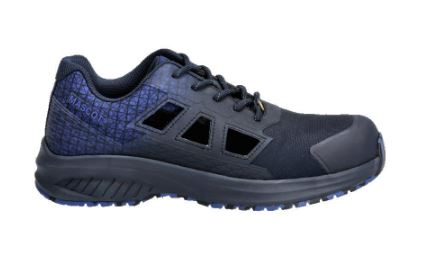 Sicherheitssandale S1PS, Schnürsenkel, Schwarzblau/Azurblau