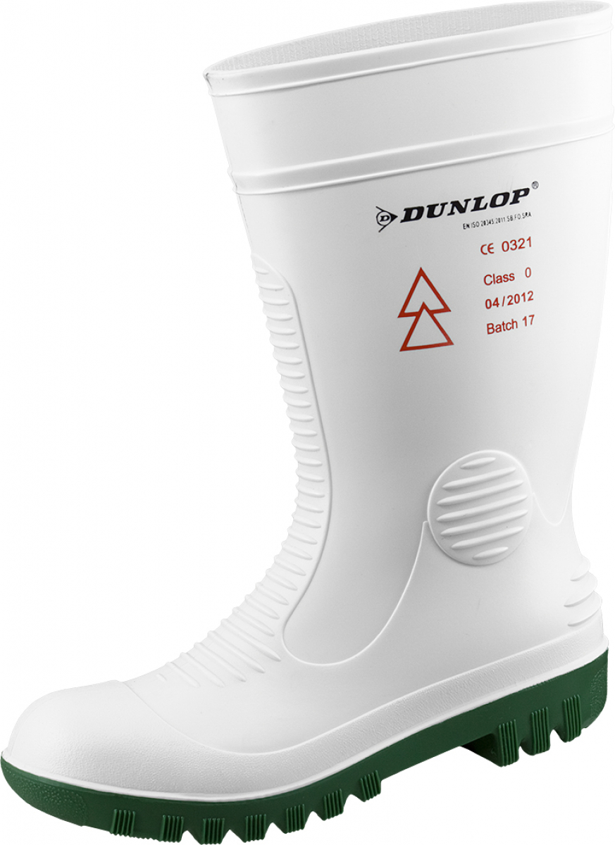 DUNLOP-Footwear, SB-PVC-Arbeits-Sicherheits-Gummi-Stiefel, ACIFORT Safety HV, (1956), weiß