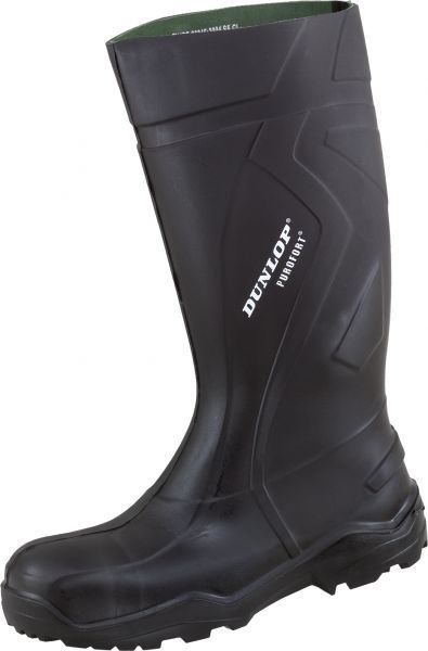 DUNLOP-Footwear, S5-PU-Arbeits-Sicherheits-Gummi-Stiefel, Purofort+, (45509), schwarz