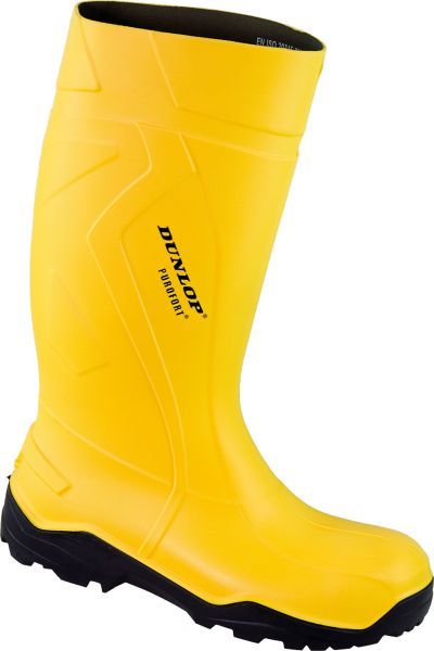 DUNLOP-Footwear, S5-PU-Arbeits-Sicherheits-Gummi-Stiefel, Purofort+, (45507), gelb