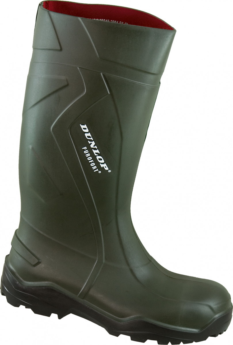 DUNLOP-Footwear, S5-PU-Arbeits-Sicherheits-Gummi-Stiefel, Purofort+, (45508), grün