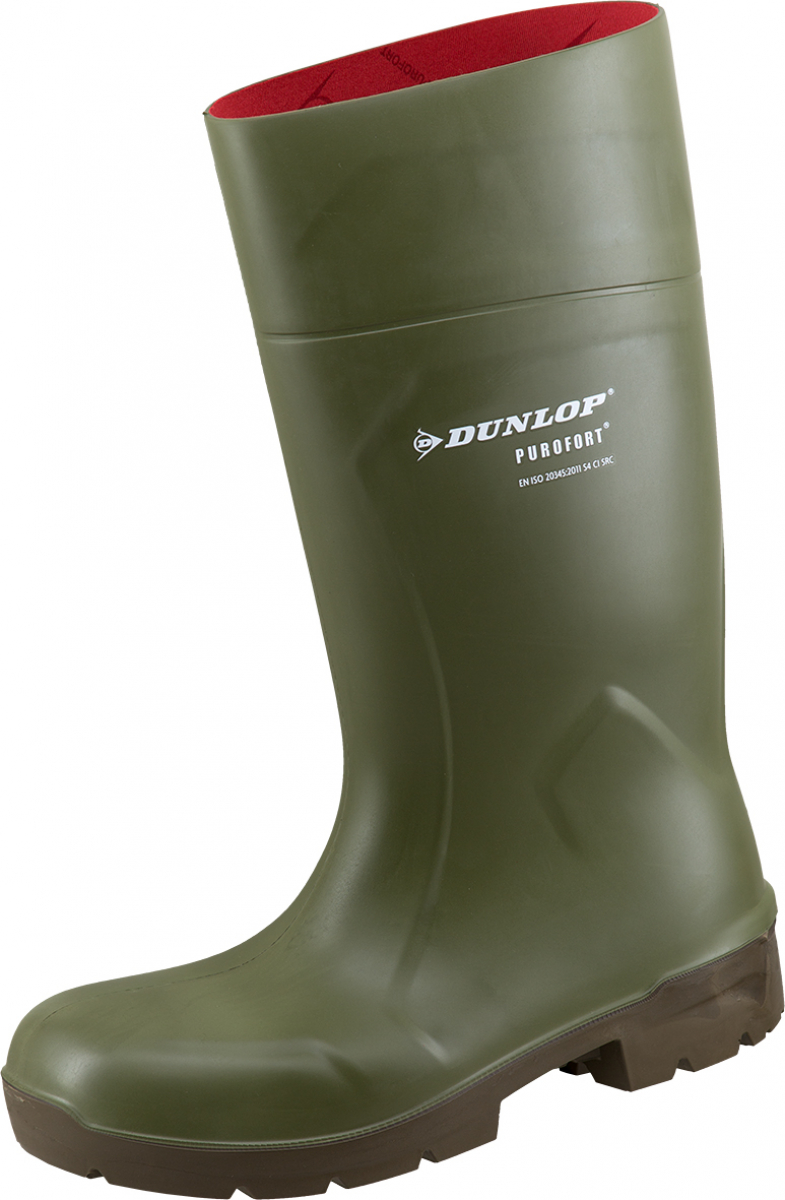 DUNLOP-Footwear, S4-PU-Arbeits-Sicherheits-Gummi-Stiefel, Purofort MultiGrip Safety, (44500). grün