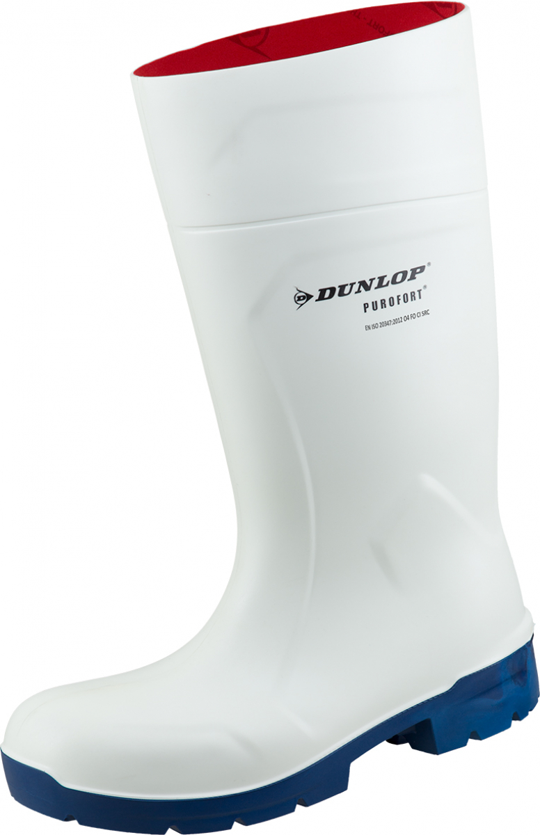 DUNLOP-Footwear, PU-Arbeits-Gummi-Stiefel, Purofort MultiGrip, o. Kappe, (19516), weiß