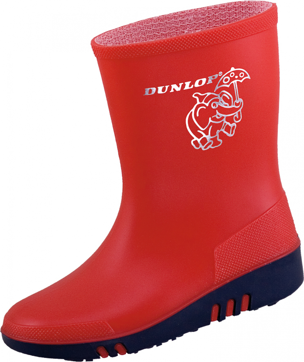 DUNLOP-Footwear, PVC-Arbeits-Gummi-Stiefel, Mini, o. Kappe, (1624), rot/blau