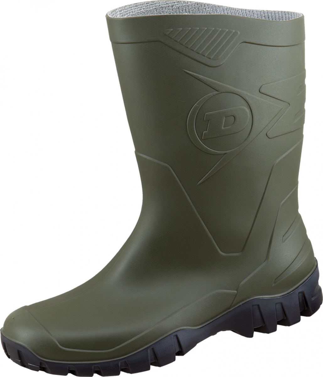 DUNLOP-Footwear, PVC-Arbeits-Gummi-Stiefel, DEE, o. Kappe, (1820), grün