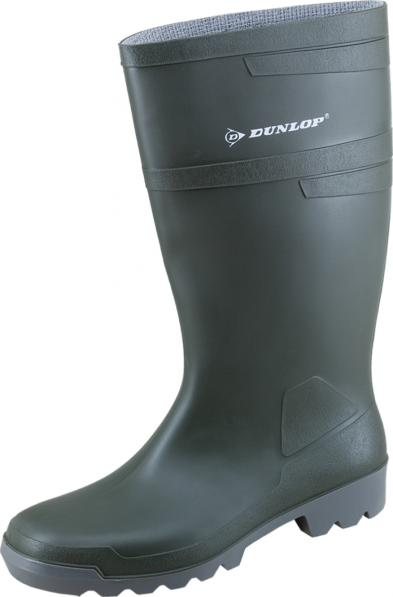 DUNLOP-Footwear, PVC-Arbeits-Gummi-Stiefel, Hobby lang, o. Kappe, (1984), grün