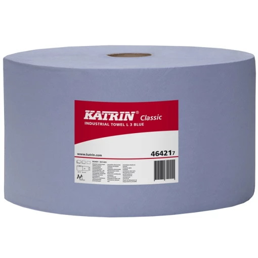 KATRIN-PUTZPAPIER-ROLLE, Classic L3, blau, 3-lagig, 3x20 g, 2 Rollen á 1000 Tücher