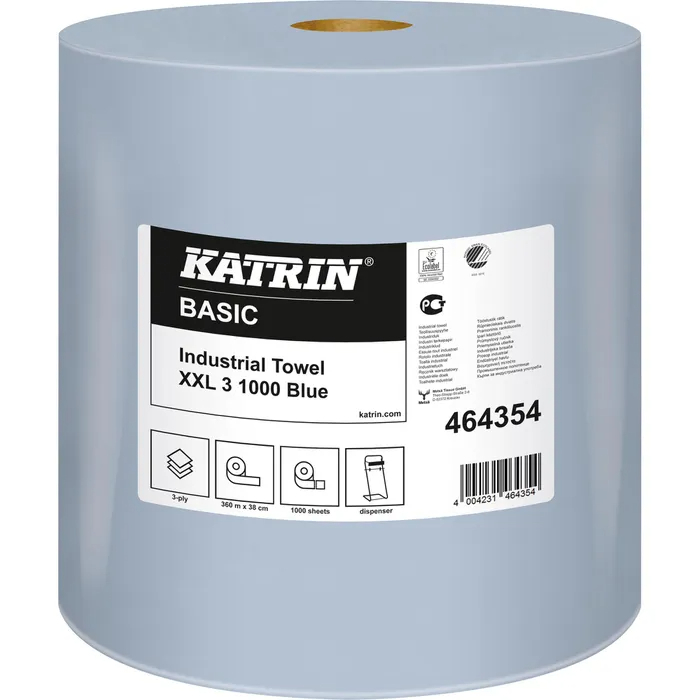 KATRIN-PUTZPAPIER-ROLLE, Classic XXL3, blau, 3-lagig, 3x20 g, 1 Rolle á 1000 Tücher