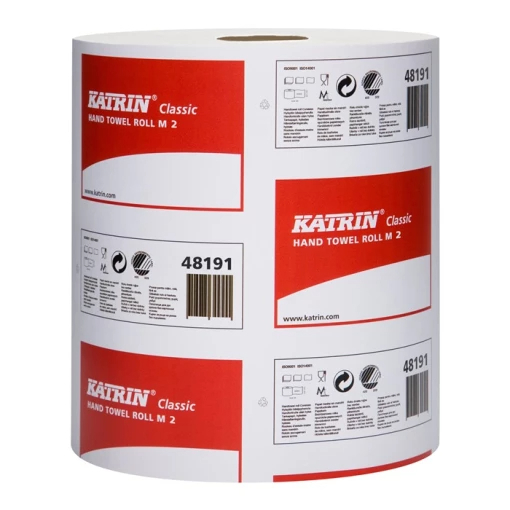 KATRIN-HANDTUCH-ROLLE Classic M2, weiss, 2-lagig, 400 Tücher, Karton á 6 Rollen
