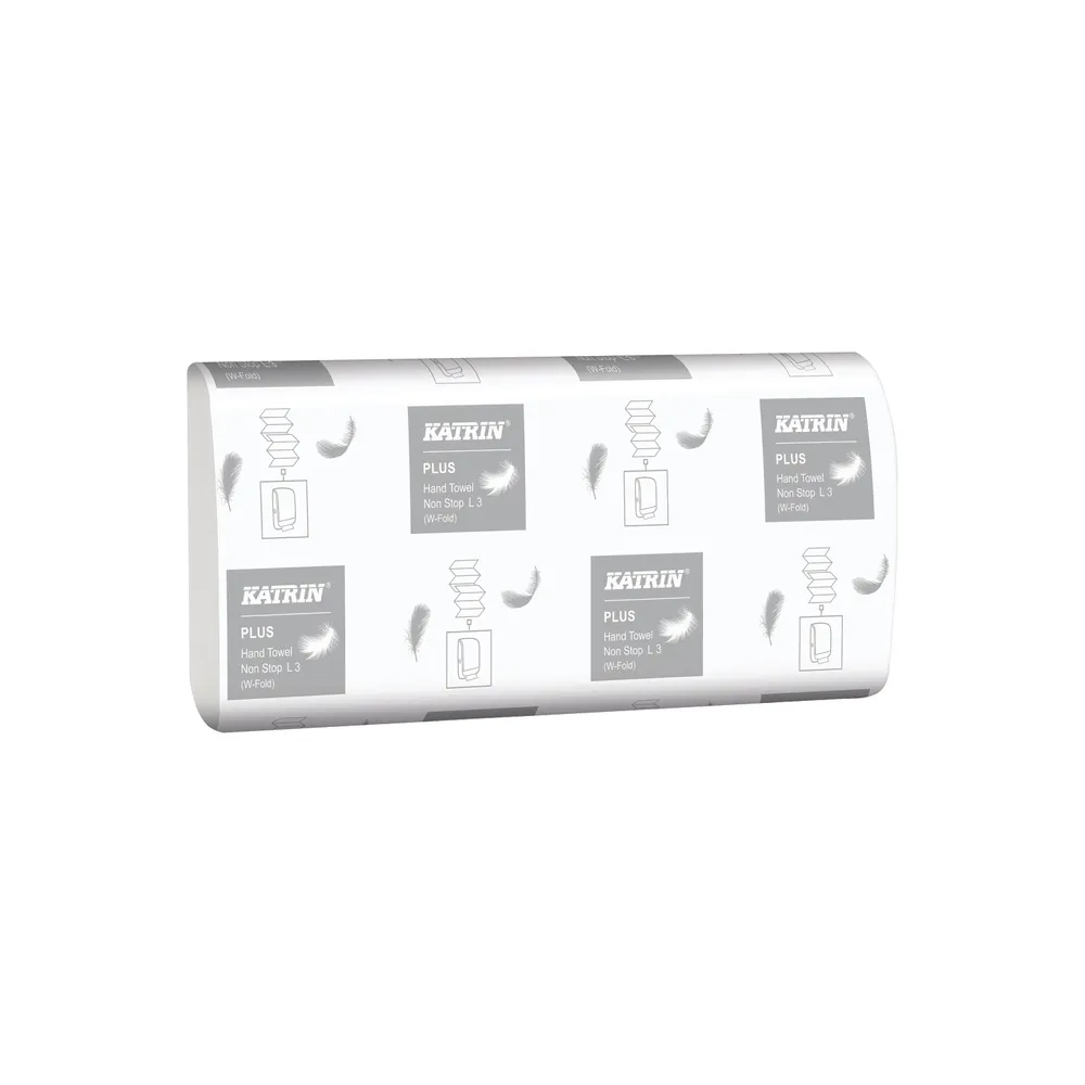 KATRIN-Classic Hand Towel non stop L3, wide Handy Pack, weiß, 3-lagig, W-Falz, Ktn. á 25 x 90 Blatt