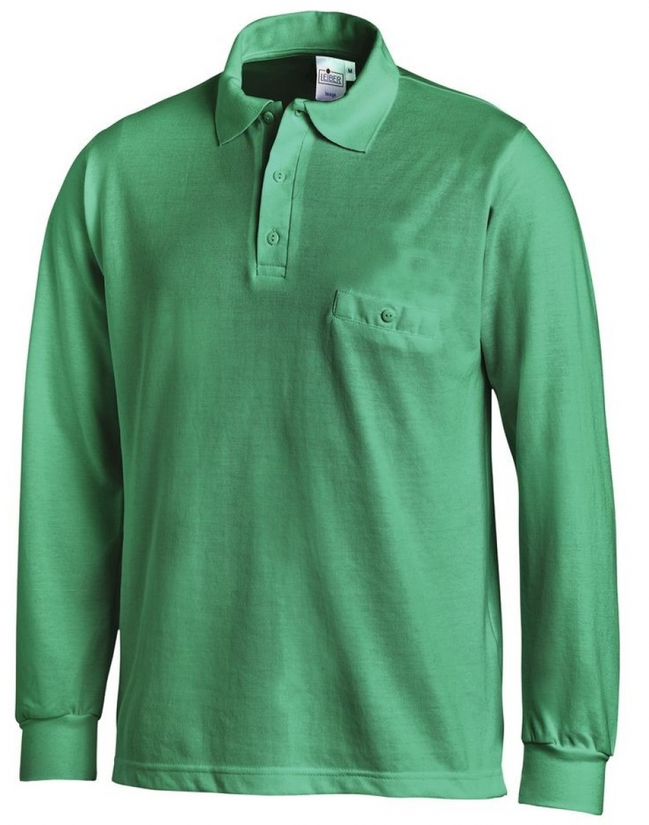 LEIBER-Worker-Shirts, Polo-Shirt 1/1 Arm grün
