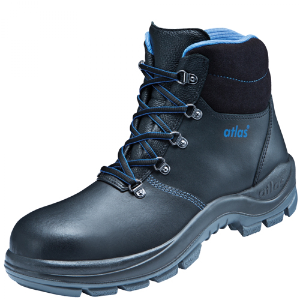 Atlas-Footwear, S3-Arbeits-Berufs-Sicherheits-Schuhe, Hochschuhe, XP 155, Weite: 12, schwarz