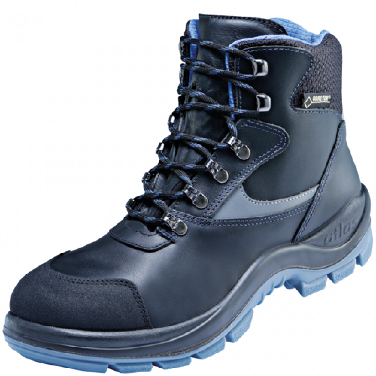 ATLAS-S3 Sicherheitsstiefel, GTX 565 XP blueline, Weite 12, Gore-Tex, schwarz/blau