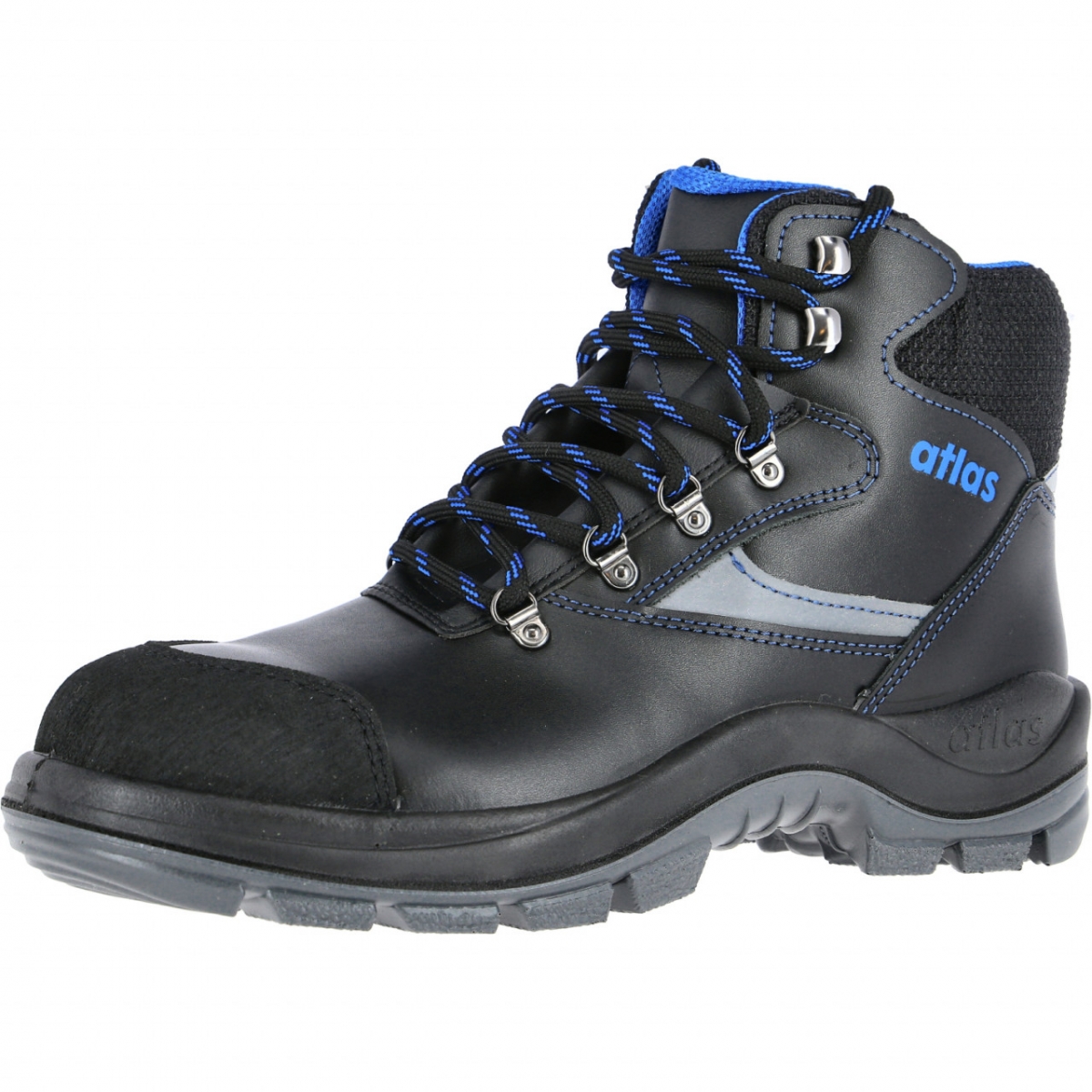 Atlas-Footwear, S3 Arbeits-Berufs-Sicherheits-Schuhe, Hochschuhe, ERGO-MED DUO 737, Weite: 13, schwarz