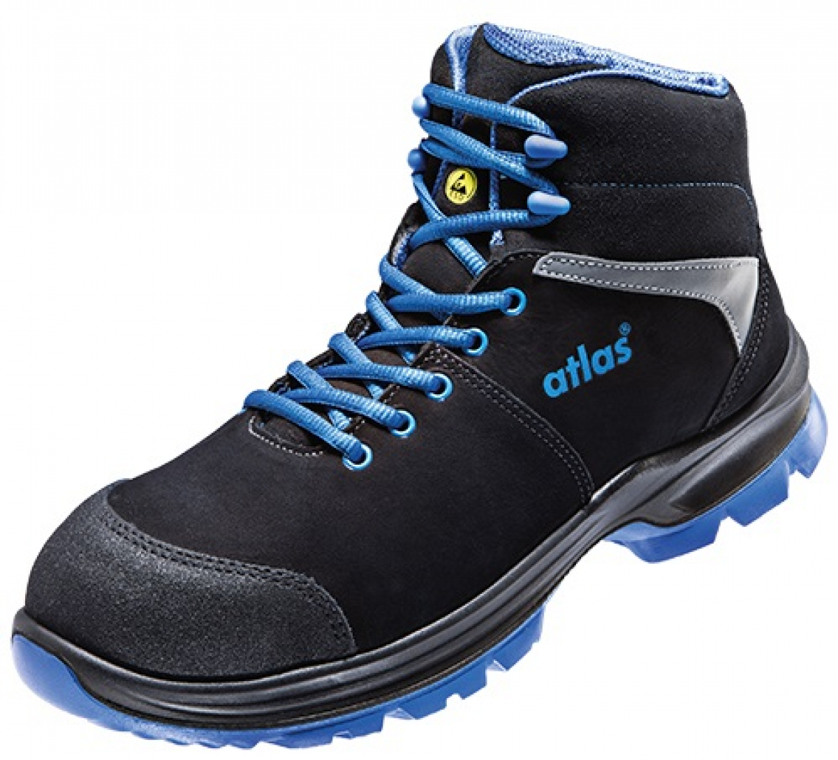 ATLAS-S2-Sicherheitshochschuhe, SL 80 blue, ESD, Weite 12, schwarz/blau