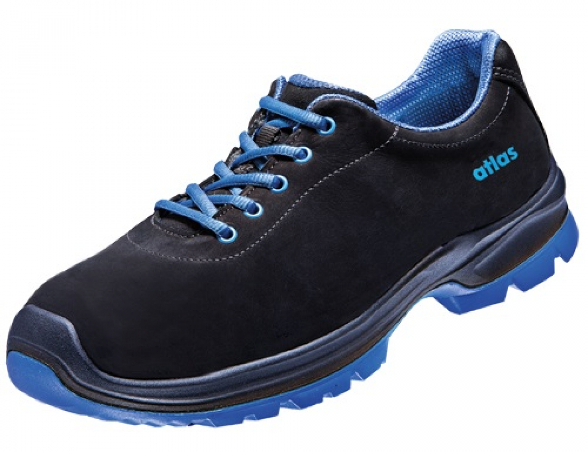 ATLAS-S2-Sicherheitshalbschuhe, SL 60 blue, ESD, Weite 12, schwarz/blau