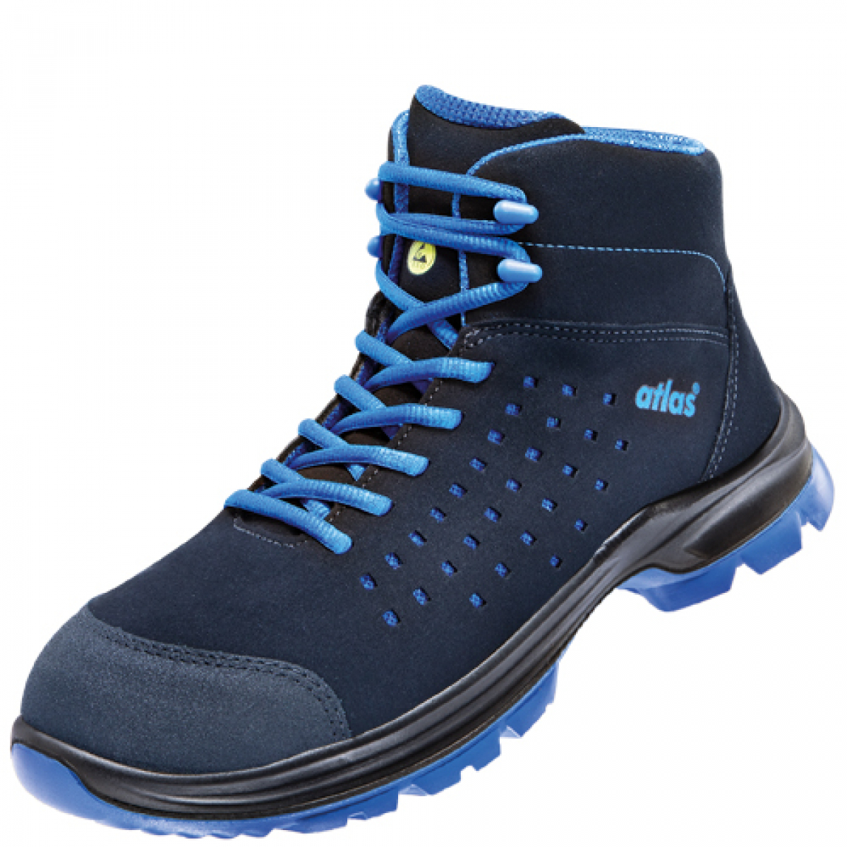 ATLAS-S1P Sicherheitshochschuhe, SL 825 XP blue, ESD, Weite 12, blau