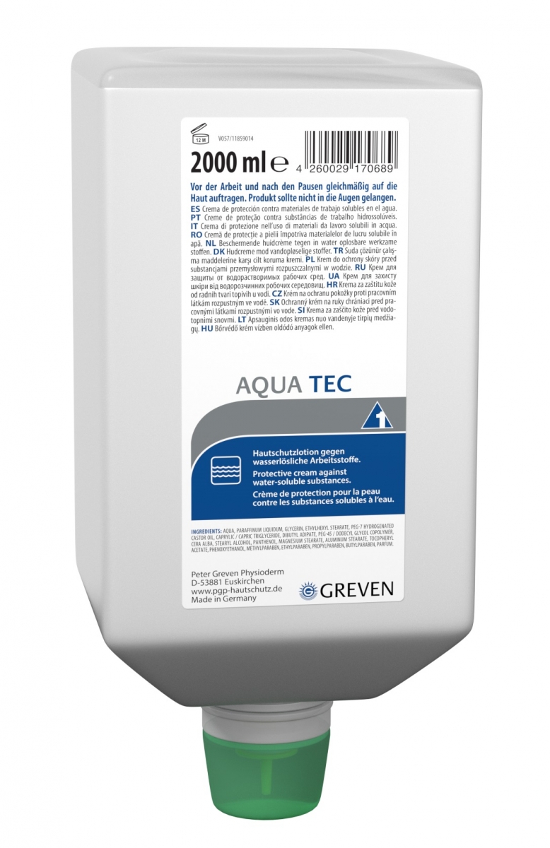 GREVEN-Hygiene, Hautschutz-Lotion, Ligana Aqua-tec`, 2000 ml Varioflasche