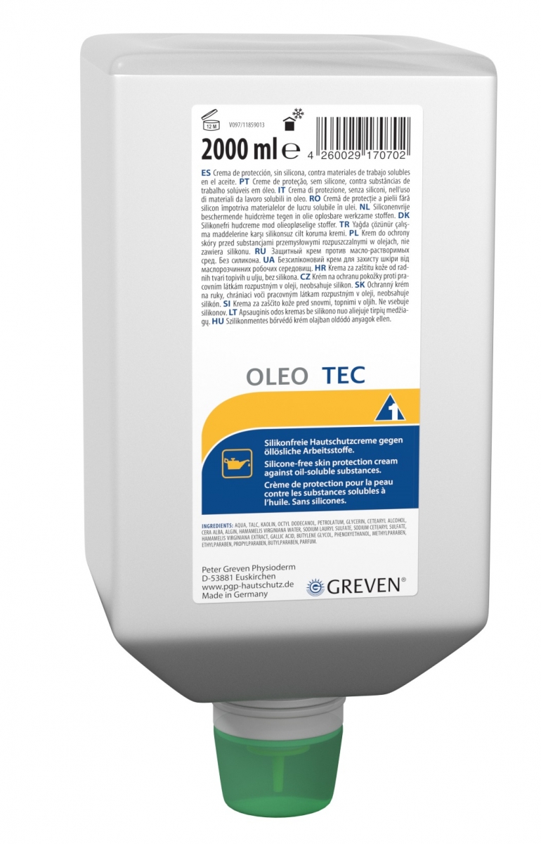 GREVEN-Hygiene, Hautschutz-Lotion, Ligana Oleo-tec`, 2000 ml Varioflasche
