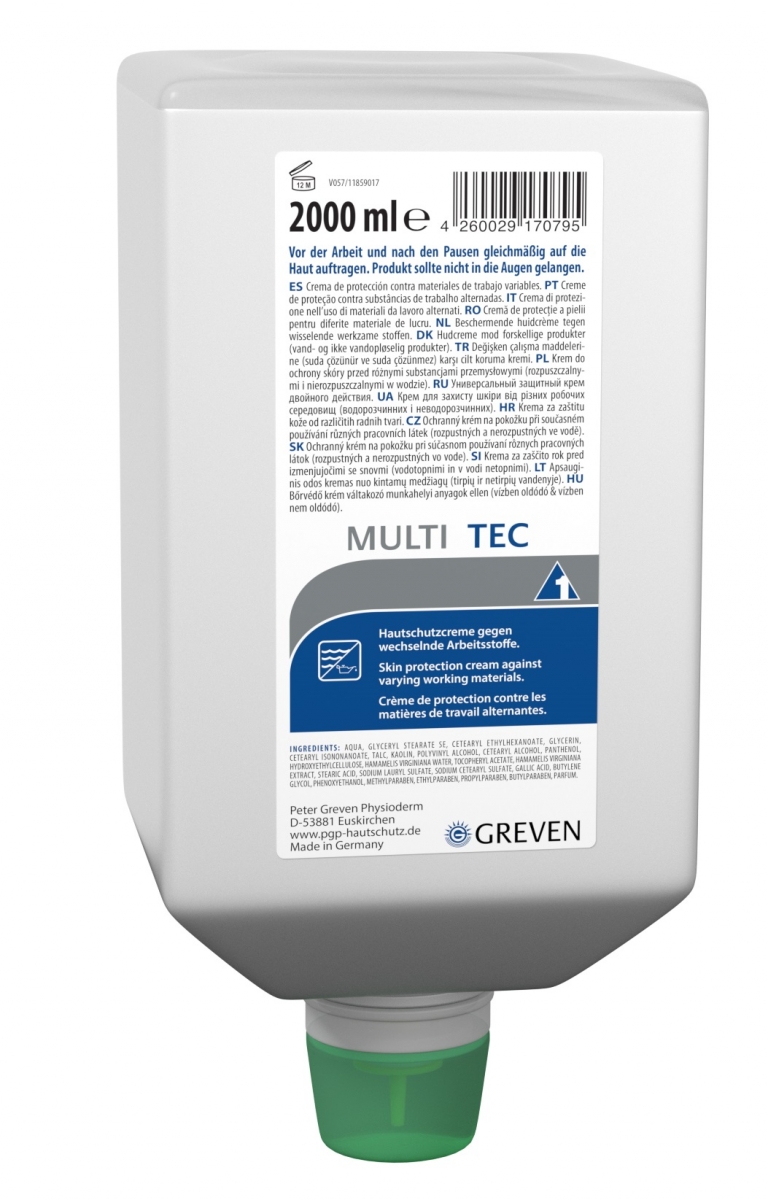 GREVEN-Hygiene, Hautschutz-Lotion, Ligana Multi-tec`, 2000 ml Varioflasche
