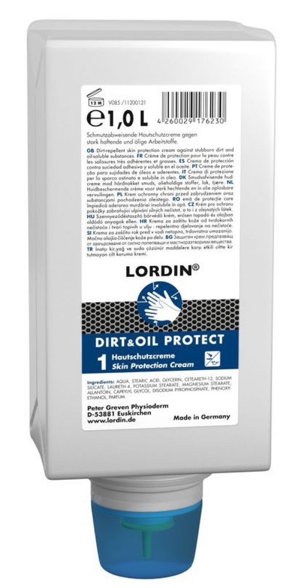 GREVEN-Hygiene, Hautschutz-Lotion, Lordin Dirt&Oil Protect`, 1000 ml Varioflasche