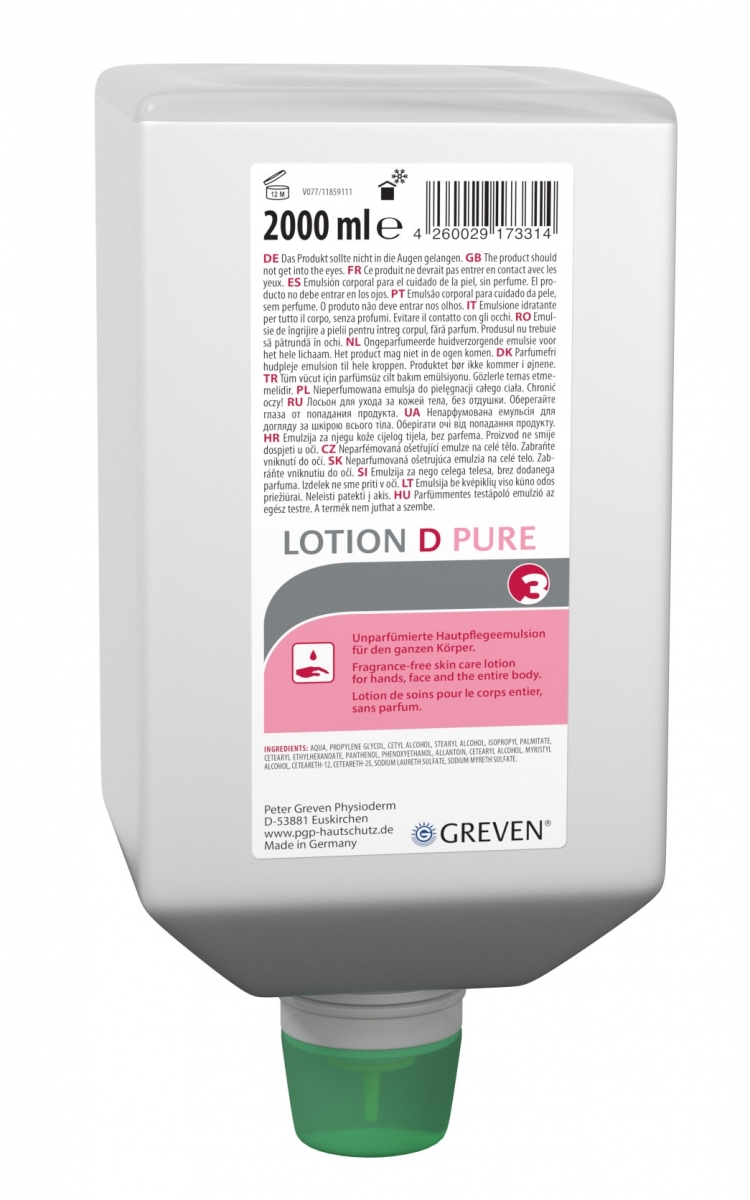 GREVEN-Hygiene, SPEZIALLOTION, ` D `, unparfmiert, 2000 ml Varioflasche