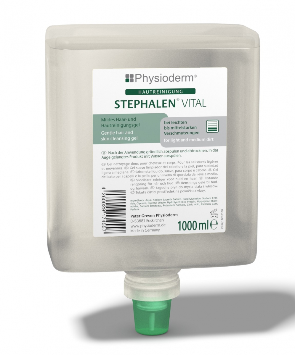 GREVEN-Hygiene, HAUTREINIGUNG, `Stephalen Vital`, 1000 ml Neptuneflasche