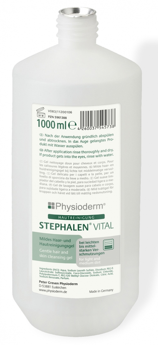 GREVEN-Hygiene, HAUTREINIGUNG, `Stephalen Vital`, 1000 ml Rundflasche