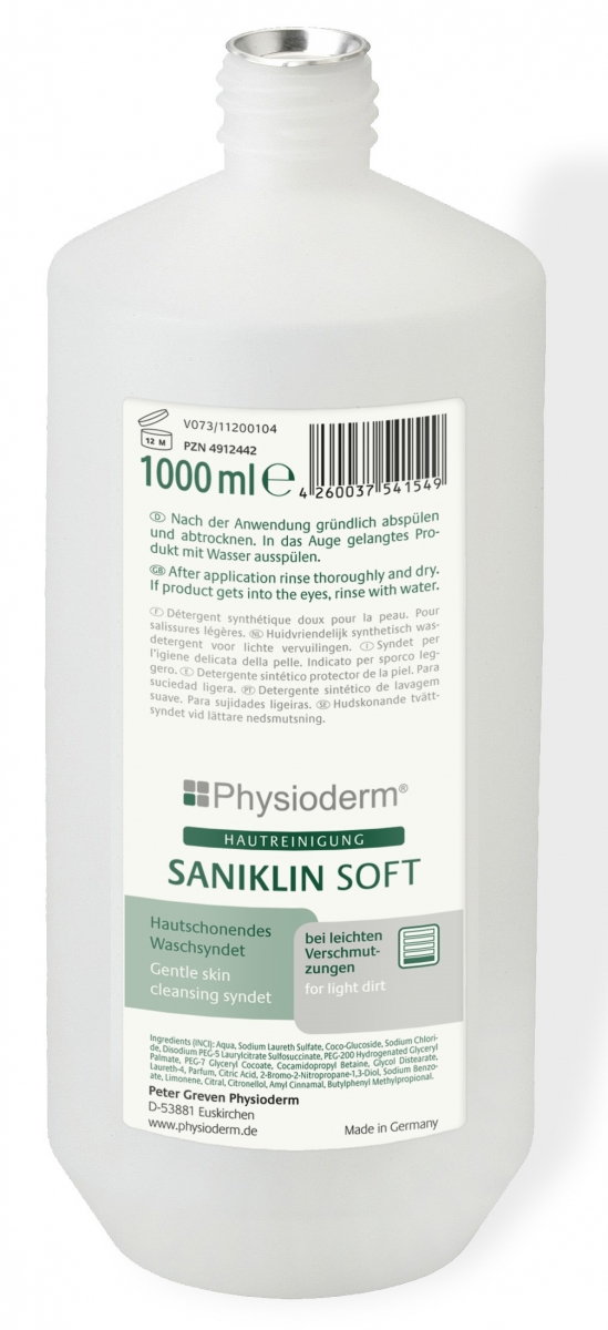 GREVEN-Hygiene, HAUTREINIGUNG, `Saniklin Soft`, 1000 ml Rundflasche