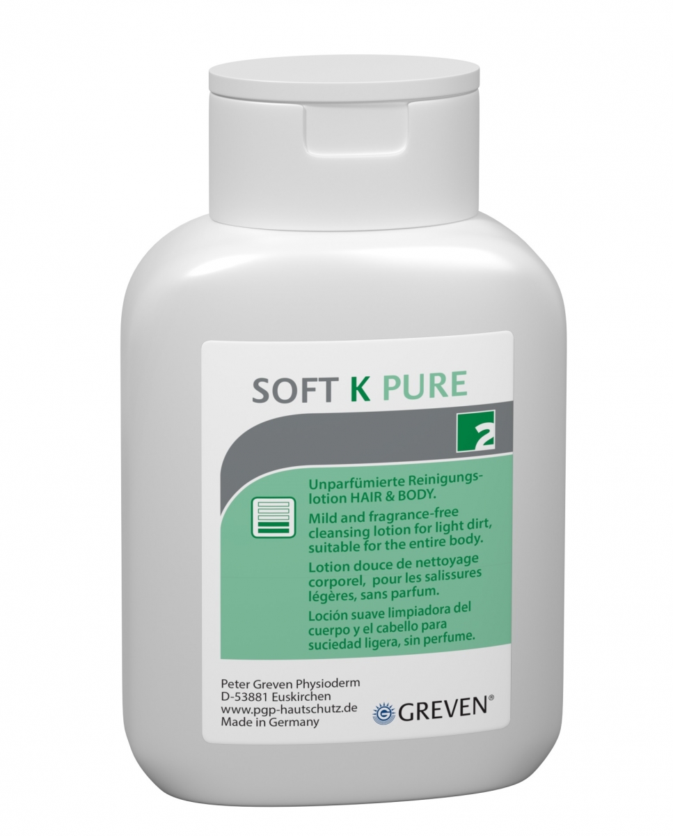GREVEN-Hygiene, REINIGUNGSLOTION, `Ivraxo soft K`, unparfmiert, 250 ml Flasche