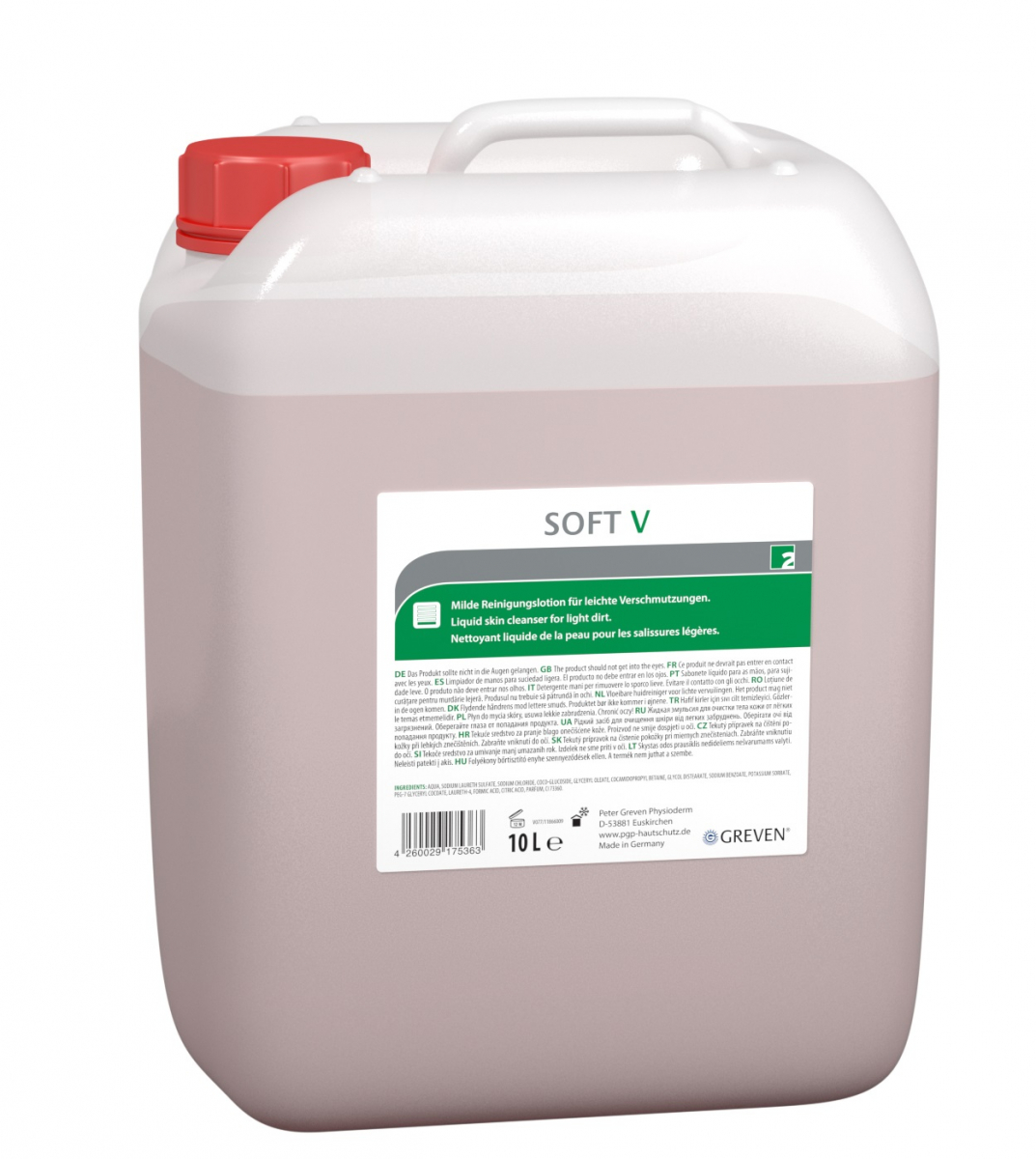 GREVEN-Hygiene, REINIGUNGSLOTION, `Ivraxo soft V`, 10 L Kanister