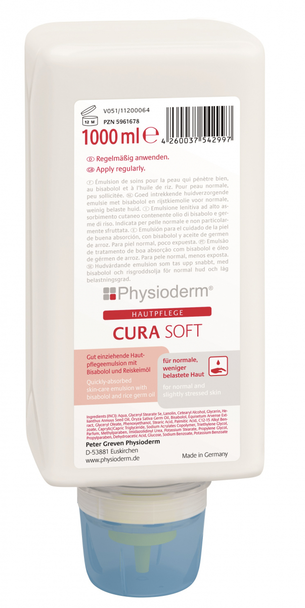 GREVEN-Hygiene, Hautpflege-Lotion, Cura soft`, 1000 ml Faltflasche