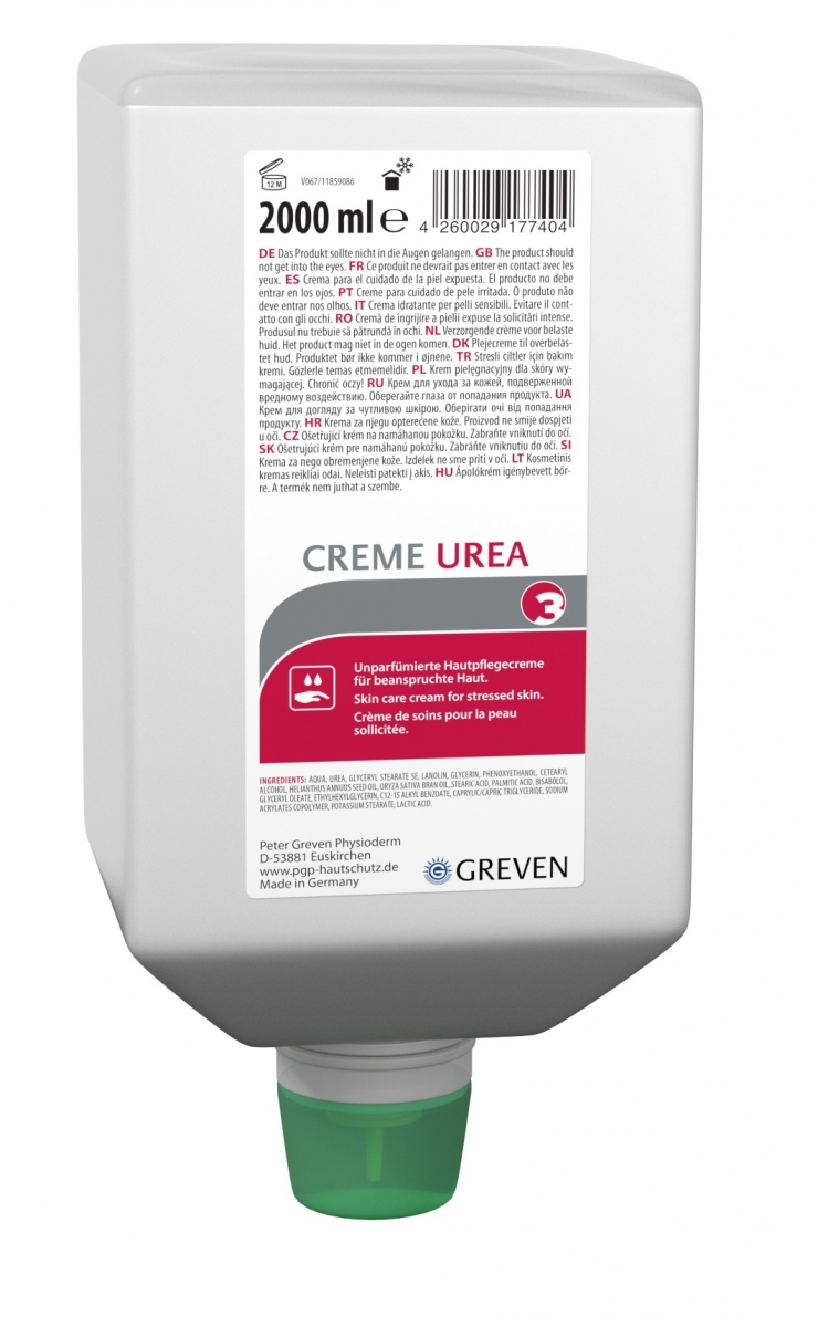 GREVEN-Hygiene, HAUTSCHUTZCREME, `Ligana Urea`, 2000 ml Varioflasche
