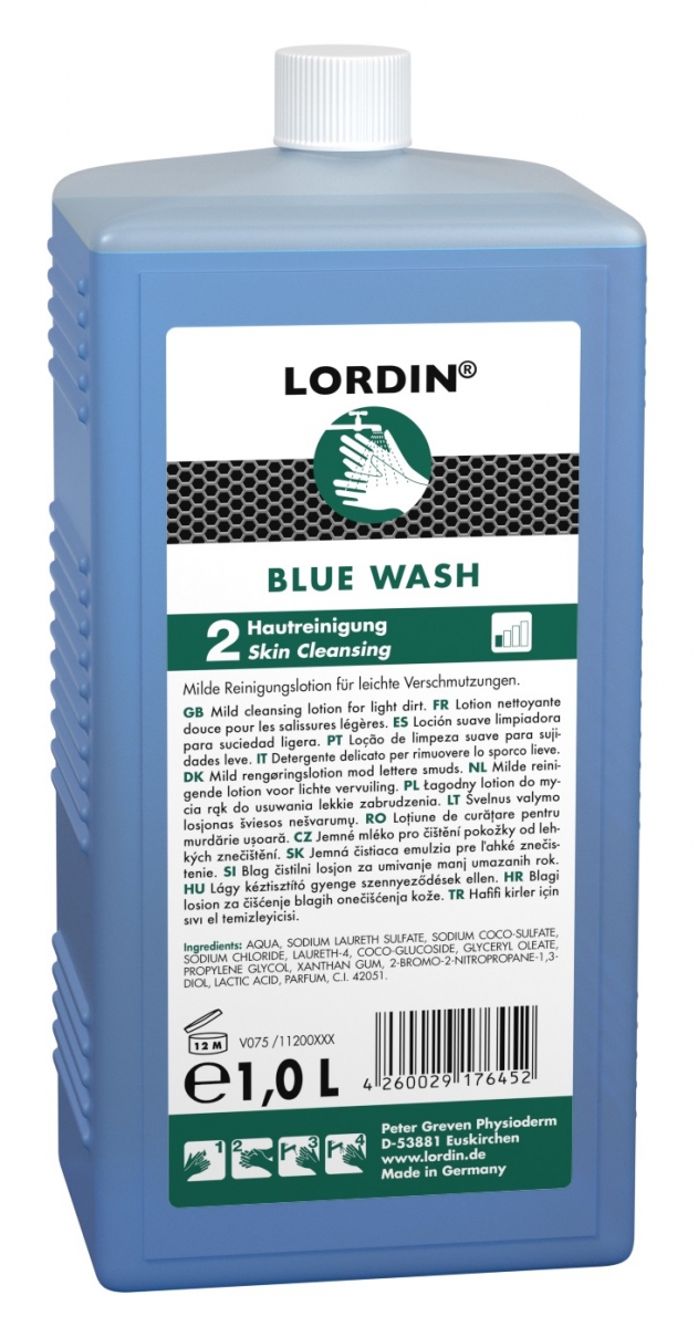 GREVEN-Hygiene, HAUTREINIGUNG, `Lordin Blue Wash`, 1000 ml Hartflasche