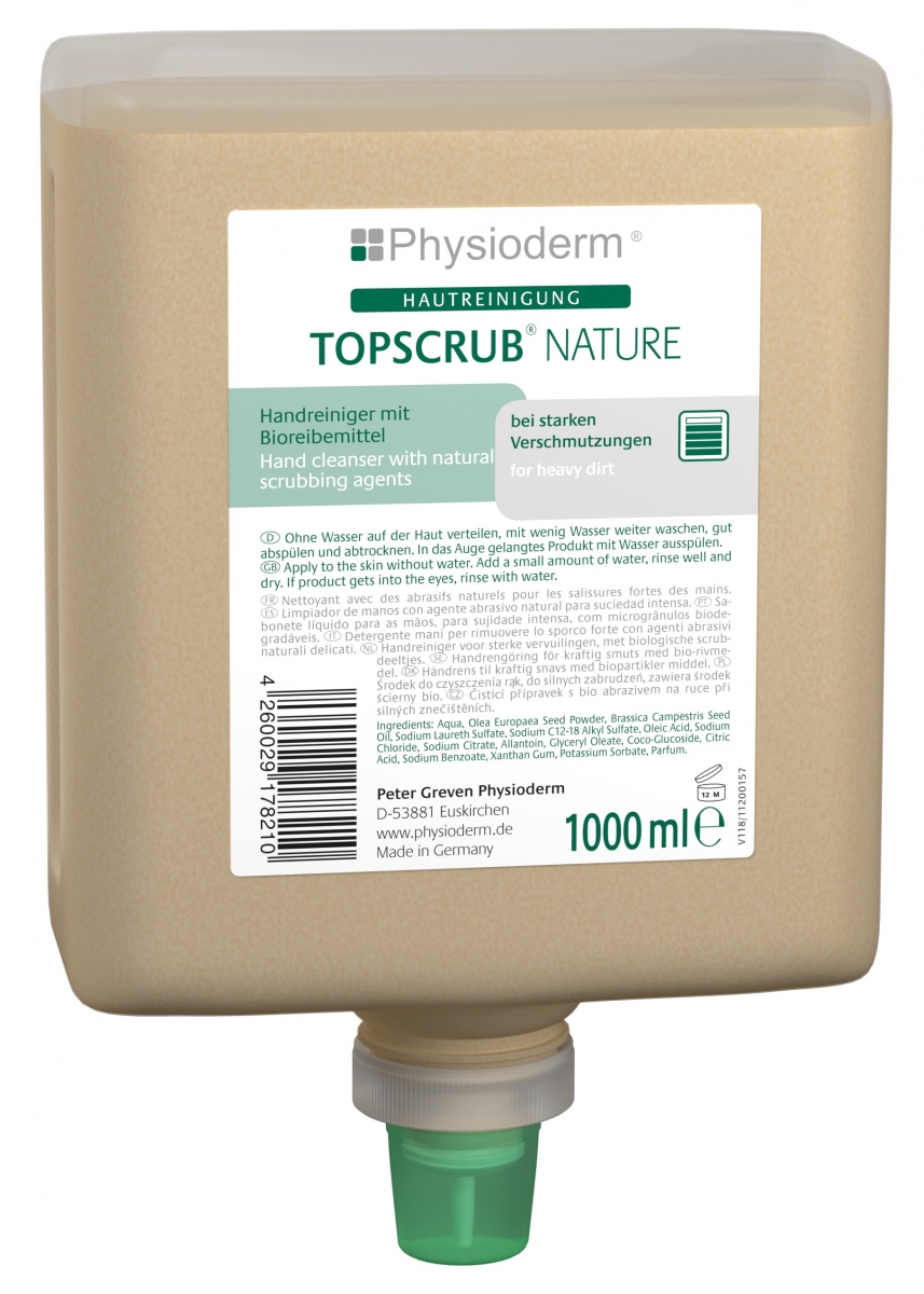 GREVEN-Hygiene, HAUTREINIGUNG, `Topscrub nature`, 1000 ml Neptuneflasche