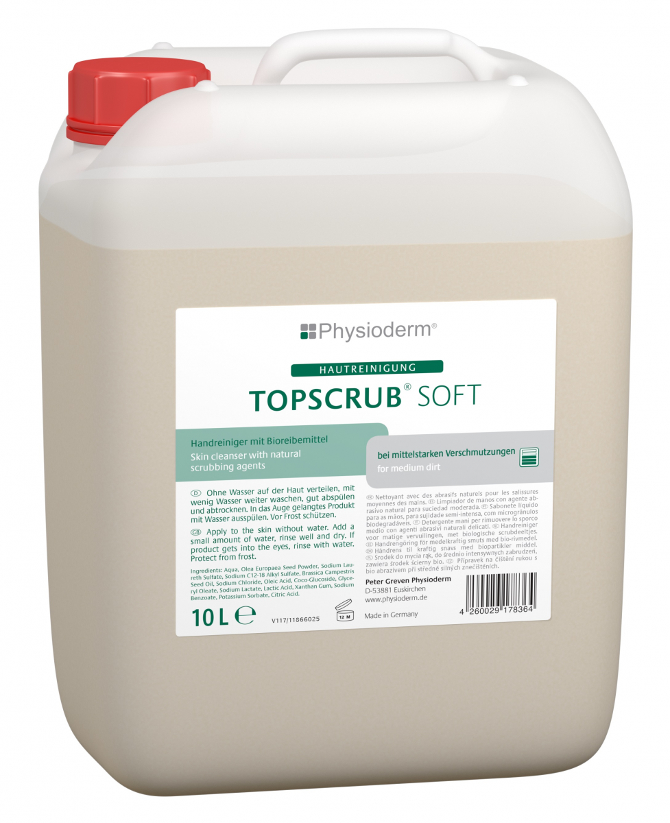 GREVEN-Hygiene, HAUTREINIGUNG, `Topscrub soft`, 10-Liter Kanister