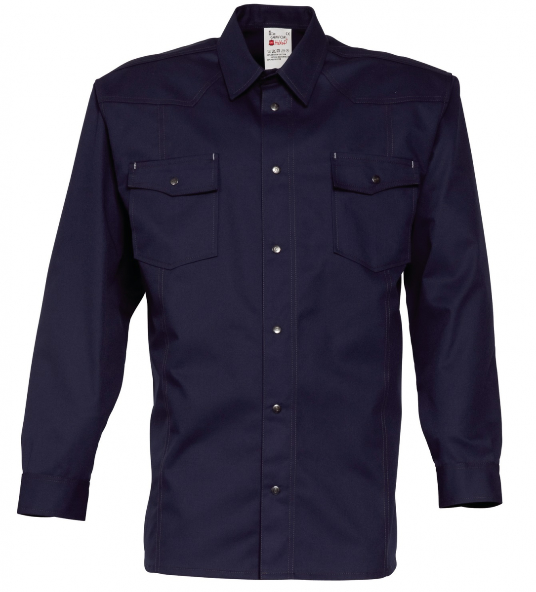 HAVEP-Hemd, Langarm, 195 g/m², marine