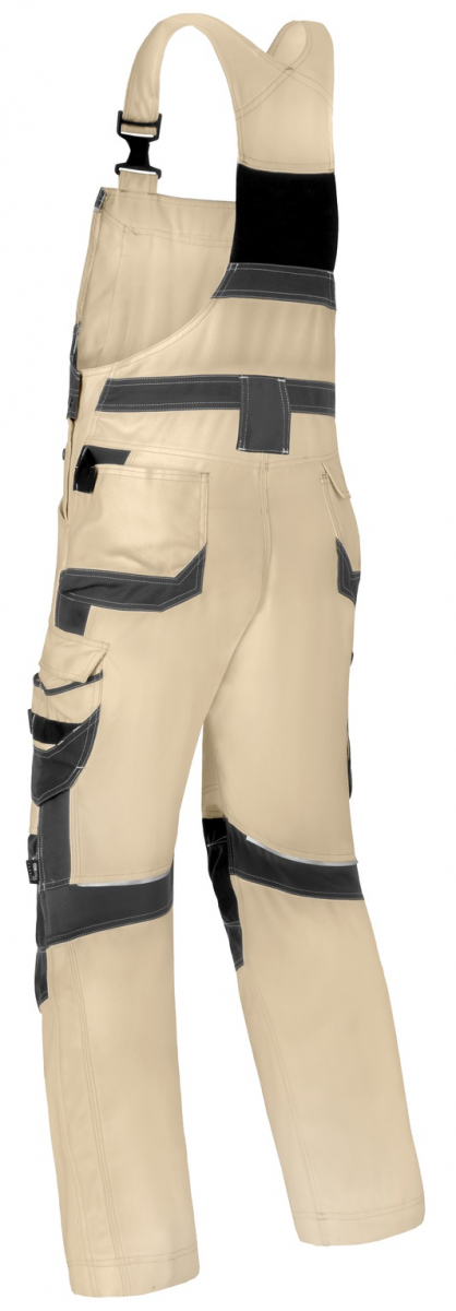 HAVEP-Latzhose, 260 g/m², sand/kohlengrau