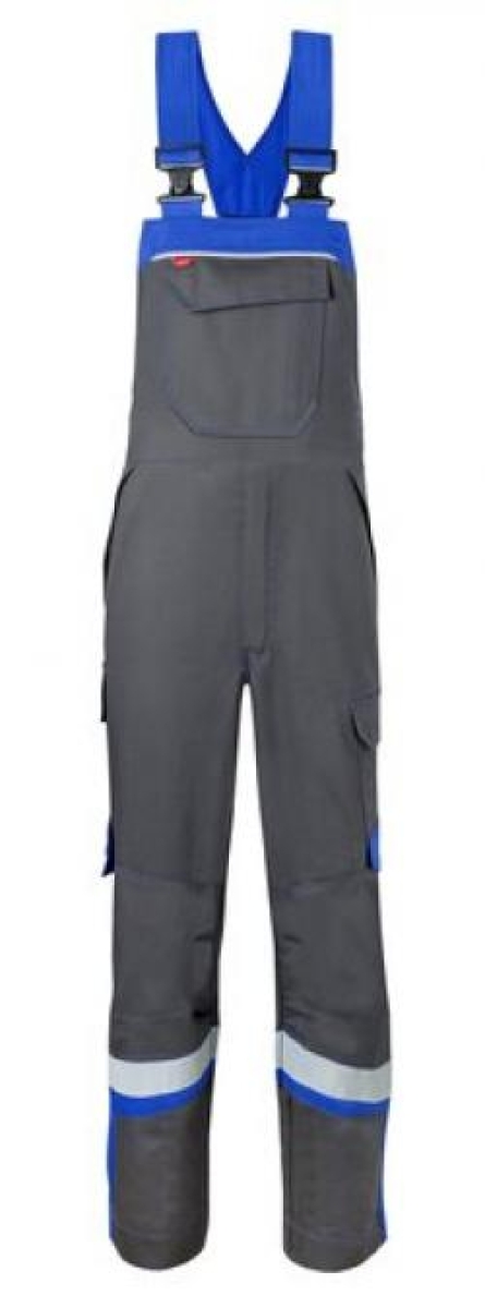HAVEP-5safety Image +, Schweißer-Latzhose, Reflexstreifen, kohlengrau/kornblau