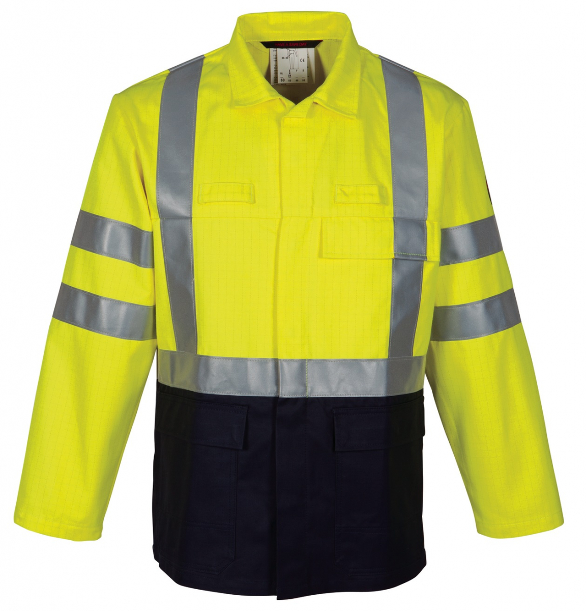 HAVEP-Warnschutz-Langjacke, 320 g/m, fluor-gelb/marine