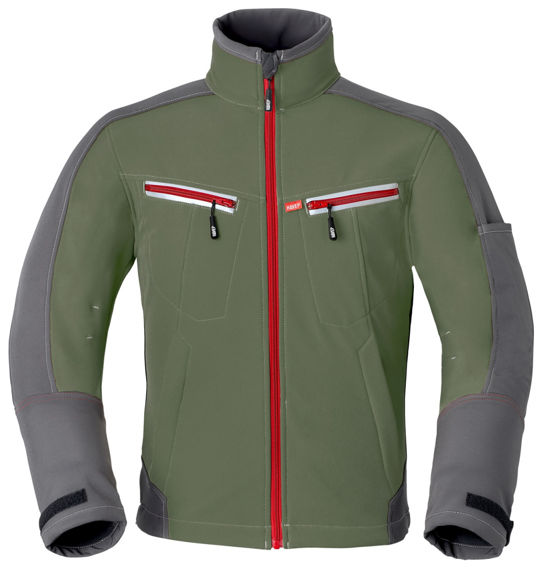 HAVEP-Softshell-Jacke, 320 g/m, waldgrn/kohlengrau