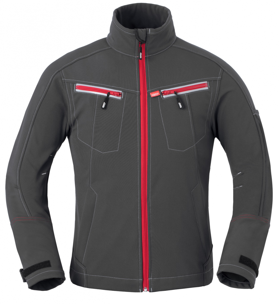 HAVEP-Damen-Softshell Jacke, 320 g/m, kohlengrau