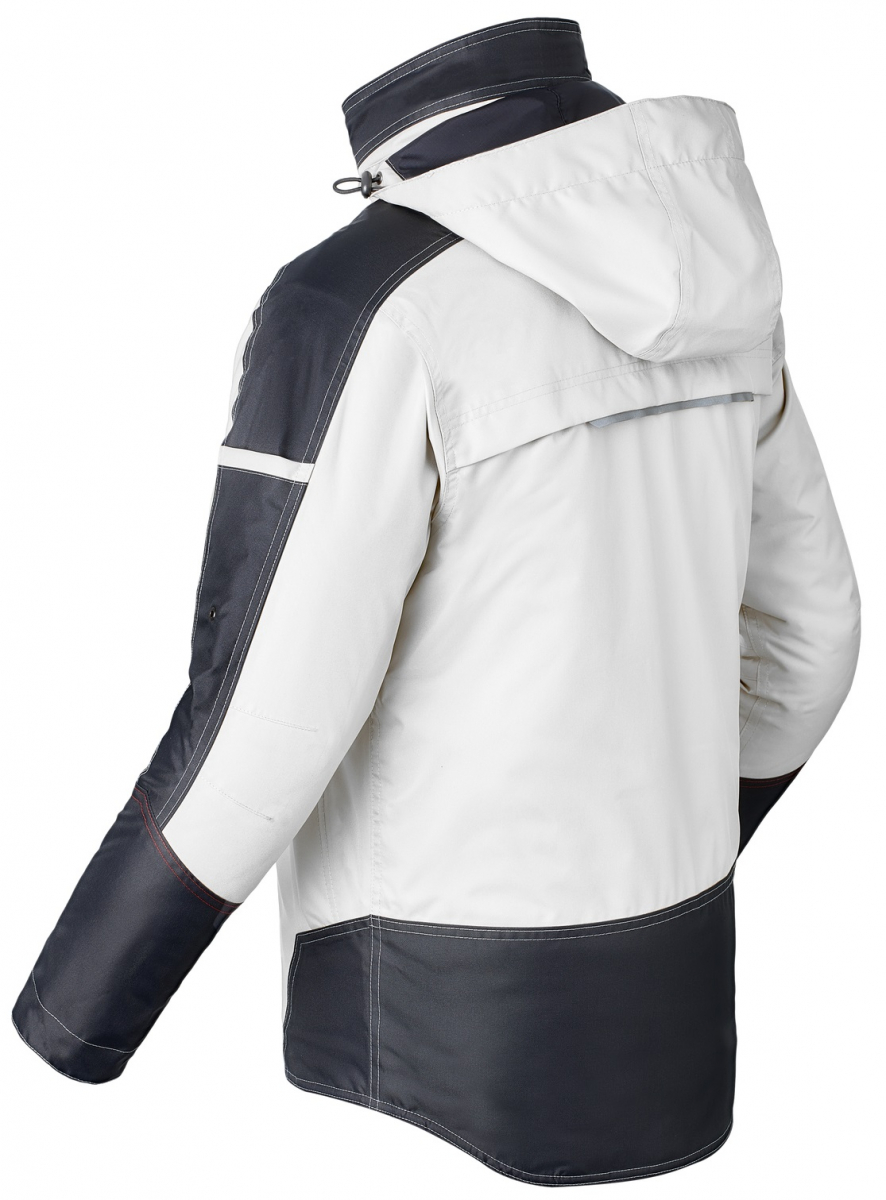 HAVEP-Parka, 195 g/m², weiß/charcoal-grau