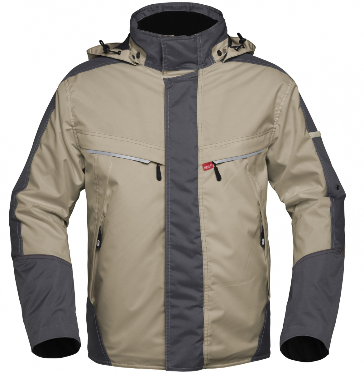 HAVEP-Parka, 195 g/m², sand/kohlengrau