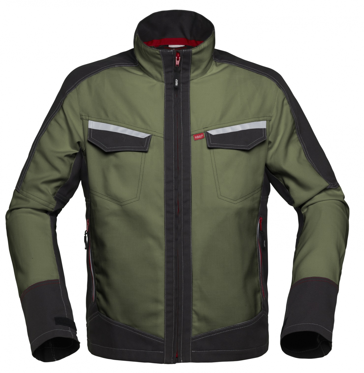 HAVEP-Langjacke, 260 g/m, waldgrn/kohlengrau